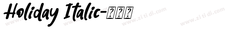 Holiday Italic字体转换